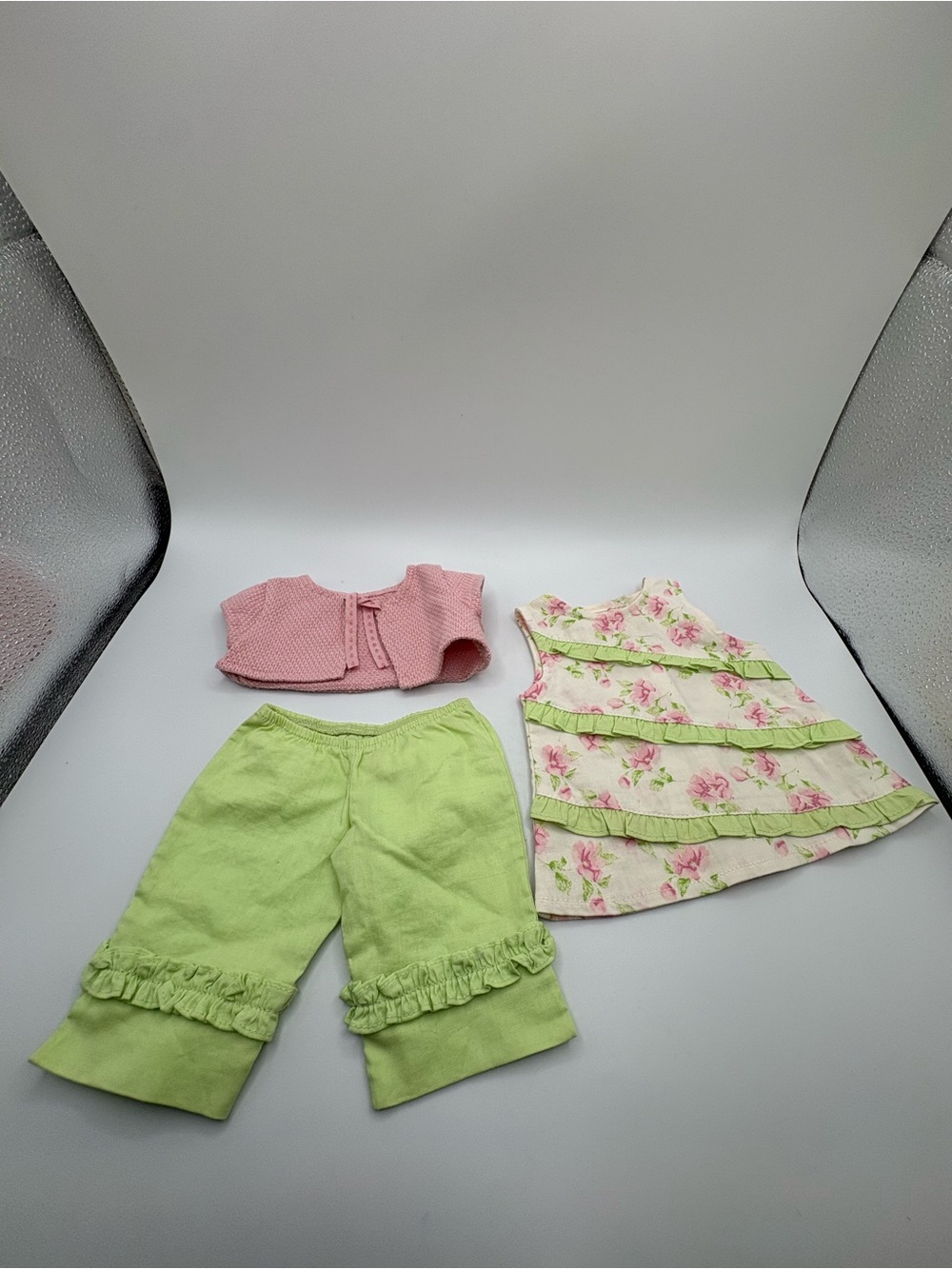 American Girl Bitty Baby Doll Fresh Flowers Outfit Only Top Pants Sweater Floral